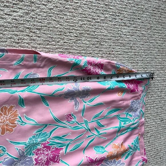 Lilly Pulitzer Vintage White Label 100% Silk Floral Maxi Skirt - Picture 4 of 11